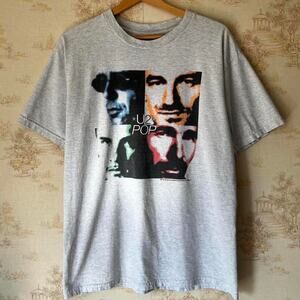 Vintage 1997 U2 PopMart Tour T-Shirt | Pop Art Portraits | Thrashed PolyGram | L